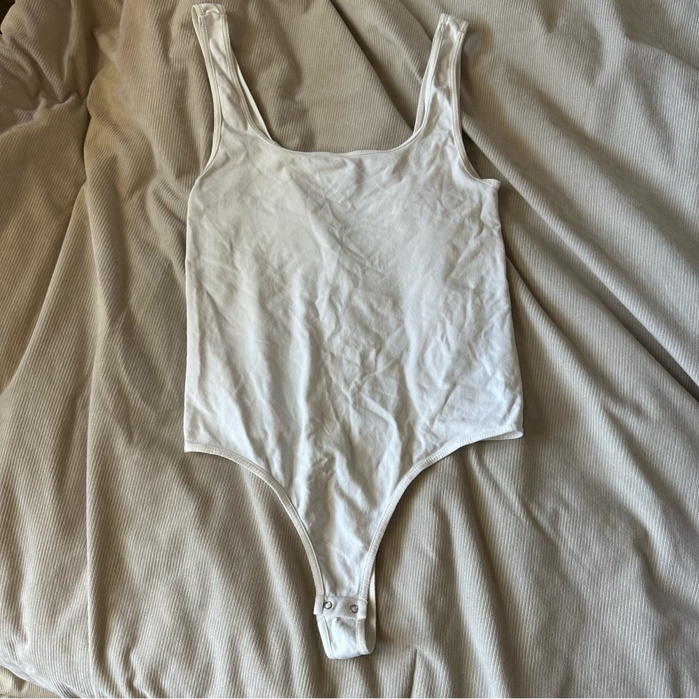 Bebe White Tank Top Bodysuit